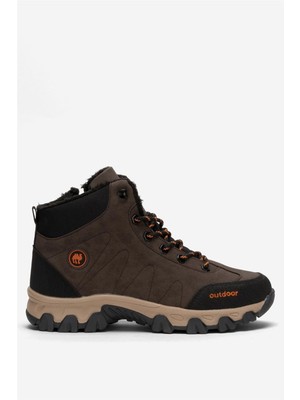 Soğuk Geçirmez Unisex Uzun Outdoor Trekking Bot Ayakkabı KAHVERENGİ