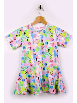 Gülenyüz Volan Etekli Boneli Kız Çocuk Üçlü Mayo Set
