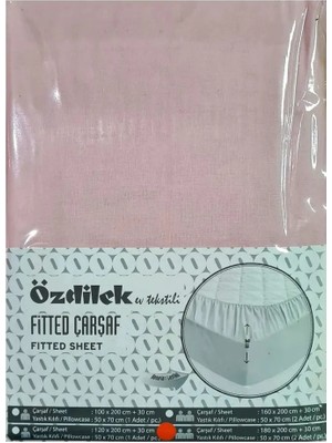 Özdilek Battal Boy Fitted Çarşaf Pembe 180 x 200 cm