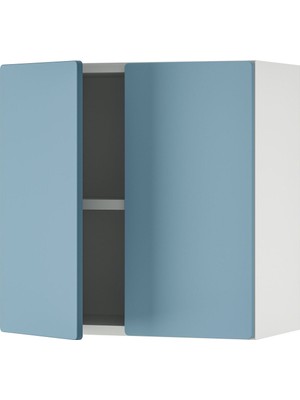 Çocuk Duvar Dolabı, Beyaz-Mavi, 60X32X60 cm