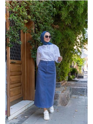 Tesettür Etek Indigo