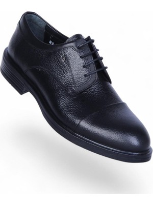 Censay 321 Siyah Zigana Kauçuk %deri Erkek Klasik Ayakkabı