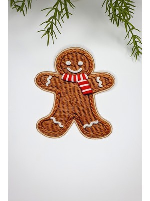 Gingerman Form 3D Baskılı Nakışlı Kumaş Kokteyl Peçetesi 1 Adet