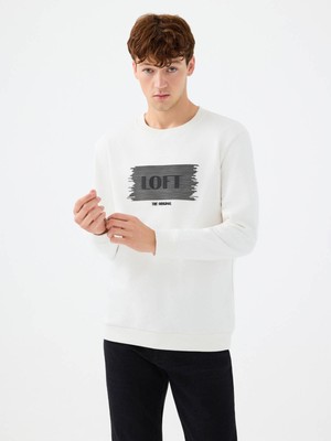Loft Regular Fit Beyaz Erkek Sweatshirt LF2041079
