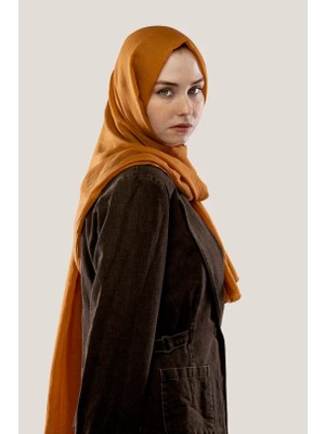 Pamuk Şal Düz Turuncu - Günlük Kullanım