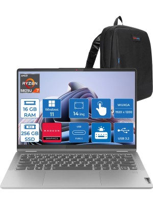 Lenovo Ideapad Flex5 14ABR8 Amd Ryzen 7 5825U  16GB 256GB SSD 14" Wuxga (1920X1200) IPS 300NITS WIN11PRO Dokunmatik +Lenovo® Digital Pen Taşınabilir Bilgisayar 82XX00JSTXP01+ZETTAÇANTA