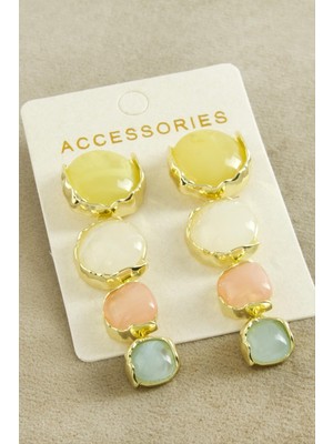 Yuvarlak Taşlı Zr Model Küpe