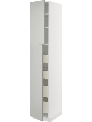 Mutfak Boy Dolabı, Havstorp Açık Gri, 40X60X220 cm