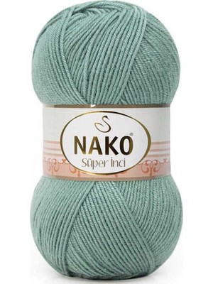 5 Adet Süper Inci El Örgü Ipi 11537 Pastel Yeşil