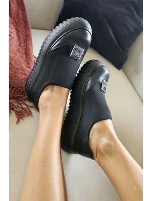 Ops 2000 Topukla Kadın Kalın Tabanlı Hakiki Deri Ayakkabı