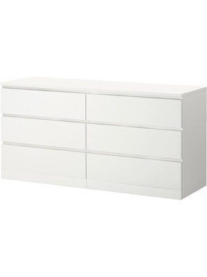 6 Çekmeceli Şifonyer, Beyaz, 160X78 cm
