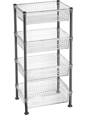 Şeffaf Dikdörtgen Sebzelik, Turuncu, Dayanıklı ve Pratik Saklama Kutusu