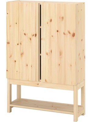 Dolaplı Raf Ünitesi, Çam, 80X30X120 cm