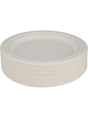 Doğa Temalı 26 cm 50'li Tabak Seti Bej Renkli, Şık ve Kullanışlı E-Ticaret Ürünü