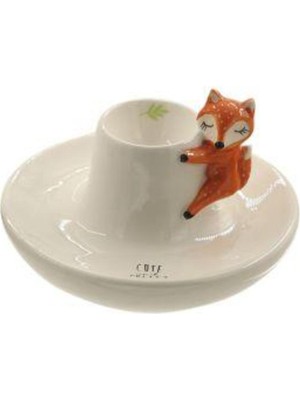 Bej Tilki Yumurtalık, 16X9 Cm, Şık ve Doğal Dekorasyon Için Ideal