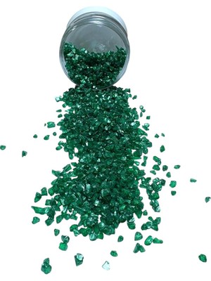 Stonechem Epoksi İçin Parlak Cam Kırıkları – 2-4 mm Yeşil (Emerald Green) Dekoratif Süsleme Taşı 100 gr