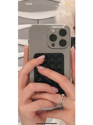 Siyah Silikon Vantuz Telefon Tutucu, Pratik ve Güçlü Sabitleme Özelliği