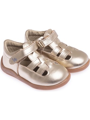 Babywalk Kız Bebek Sandalet Deri Cırt Cırtlı
