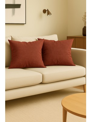 Parlak Turuncu Kırlent Kılıfı Dekoratif Bohem Soft Koltuk Sırt Yastık Hediyelik Yılbaşı 45X45