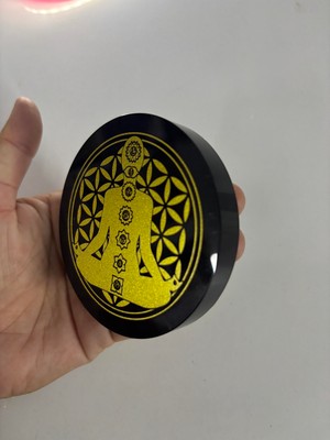 Obsidyen Ayna Yaşam Çiçeği Çakra