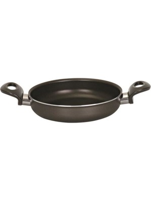 Empressco 16 cm Çift Taraflı Teflon Sahan Cam Kapaklı Dayanıklı Ahşap Bej - Siyah Tasarım