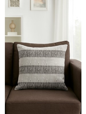 Duck Desenli Kırlent Kılıfı Kahve V1 70X70