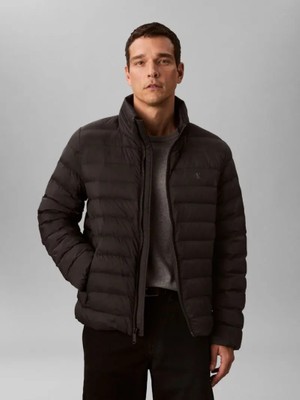 Calvın Kleın Erkek Marka Logolu Regular Fit Kalıplı Ayarlanabilir Kapüşonlu Siyah Ceket LV04RC511G Ub1
