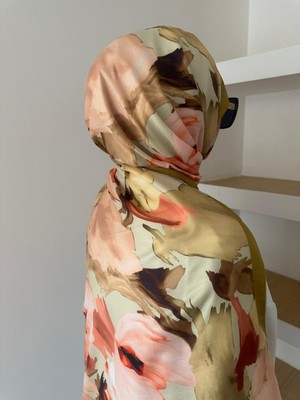 Çiçek Desen Pamuklu Soft Şal