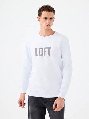 Loft Regular Fit Beyaz Erkek Sweatshirt LF2041134