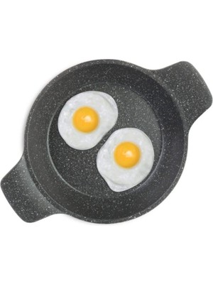 20 cm Gri Granit Sahan, Kulplu, Dayanıklı ve Şık Tasarım