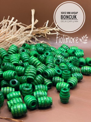 16X12 mm Oval Makarna Ahşap Boncuk Burgulu Kovan (50 Gram 48 Adet) Delik Çapı 5 mm Makrome Takı