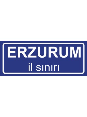 Erzurum Il Sınırı Plakası , Dekoratif Aliminyum Levhaya Baskı 8*20CM