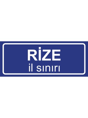 Rize Il Sınırı Plakası , Dekoratif Aliminyum Levhaya Baskı 8*20CM