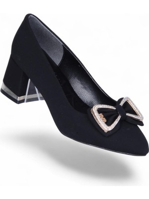 Scarletta S17 Siyah 7cm Kadın Topuklu Ayakkabı