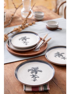Lacivert 4'lü 21 cm Pasta Tabağı Seti, Şık ve Kullanışlı.