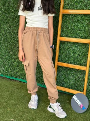 4 Cepli Eşofman Altı Camel