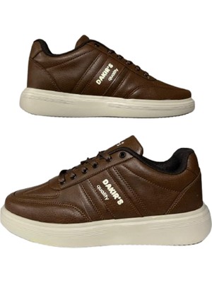 Dakır's Erkek Taba Bağcıklı Ortopedik Taban Günlük Şık Yürüyüş Ayakkabı