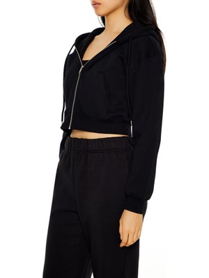 F21 Crop Polar Sweatshirt