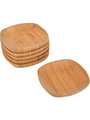 Altı Adet Şık Kare Çay Tabağı, Zarif ve Kullanışlı Set