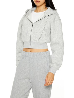 F21 Crop Polar Sweatshirt