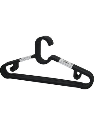 10PCS Plastik - Antrasit Gri Elbise Askısı (4887)