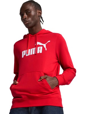 Ess No.1 Logo Hoodie Erkek Kırmızı Günlük Stil Sweatshirt 68257211