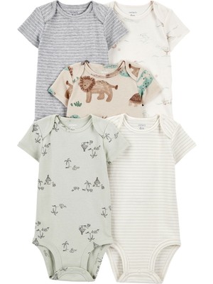 Erkek Bebek Kısa Kollu 5li Body