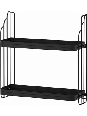 Duvar Rafı, Siyah, 50X52 cm