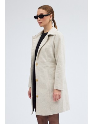 Dikiş Detaylı Tasarım Kaşe Kaban