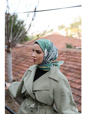 Rumi Desenli Eşarp Mint