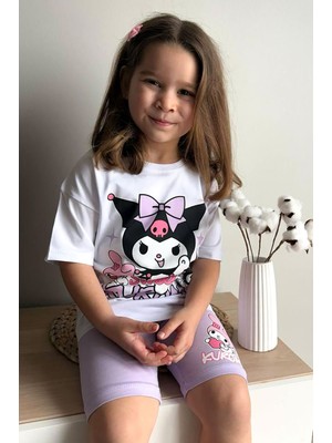 Baskılı Yazlık Şortlu Kız Çocuk Takım