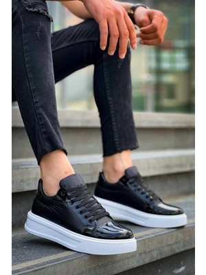 KB-X46 Kuback Siyah Rugan Bağcıklı  Günlük Erkek Ayakkabı