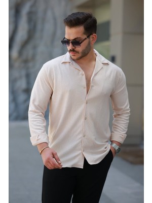 Erkek Kadife Dokulu Uzun Kollu Gömlek