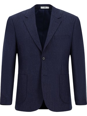 Regular Fit Kuşgözü Yünlü Klasik Ceket